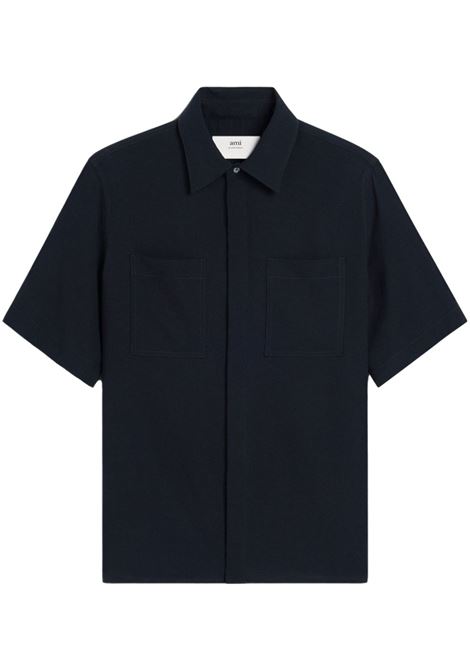s/s classic shirt man navy AMI PARIS | HSH252.CO00984011